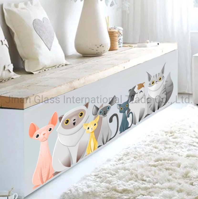 Cartoon Nordic Style Cat Wall Sticker Children's Room Kindergarten Wall Room Decoration Wallpaper Door Sticker