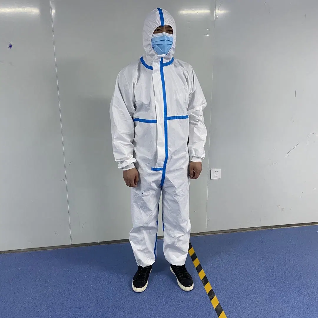 Vestuário de proteção descartável vestuário de trabalho vestuário de mercadorias perigosas Suit Isolation Suit