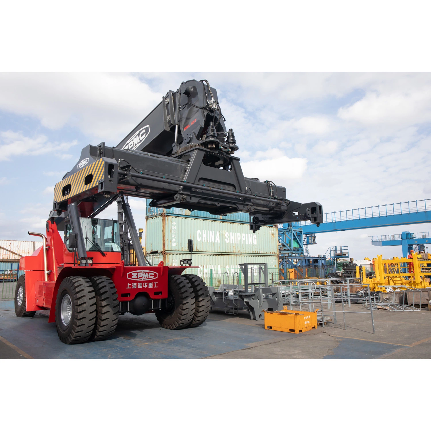 Container Forklift 39 Ton Diesel Forklift Truck with Auto-Detection and Alarm System for Key Component Water-Seepage