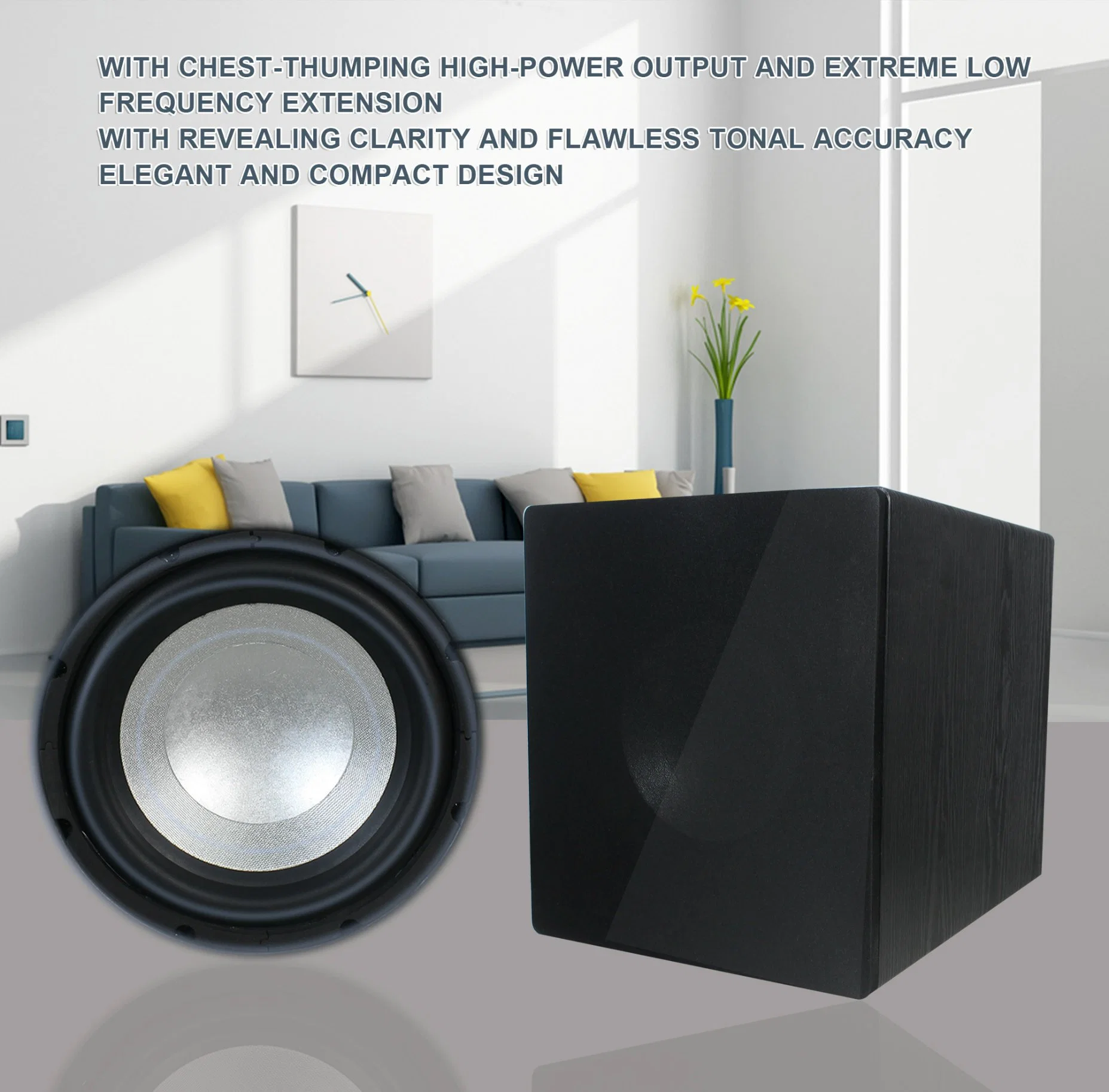 Smart Home Theater Surround 5.1 Sound System Subwoofer Speaker with Built-in Amplifier