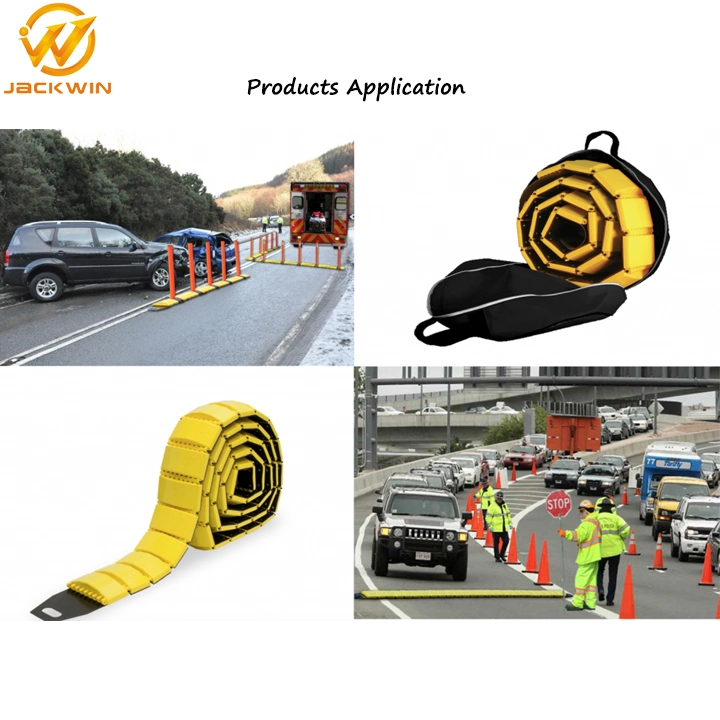 High Visible 3000mm Yellow Garage Temporary Plastic Reflective Portable Speed Bump