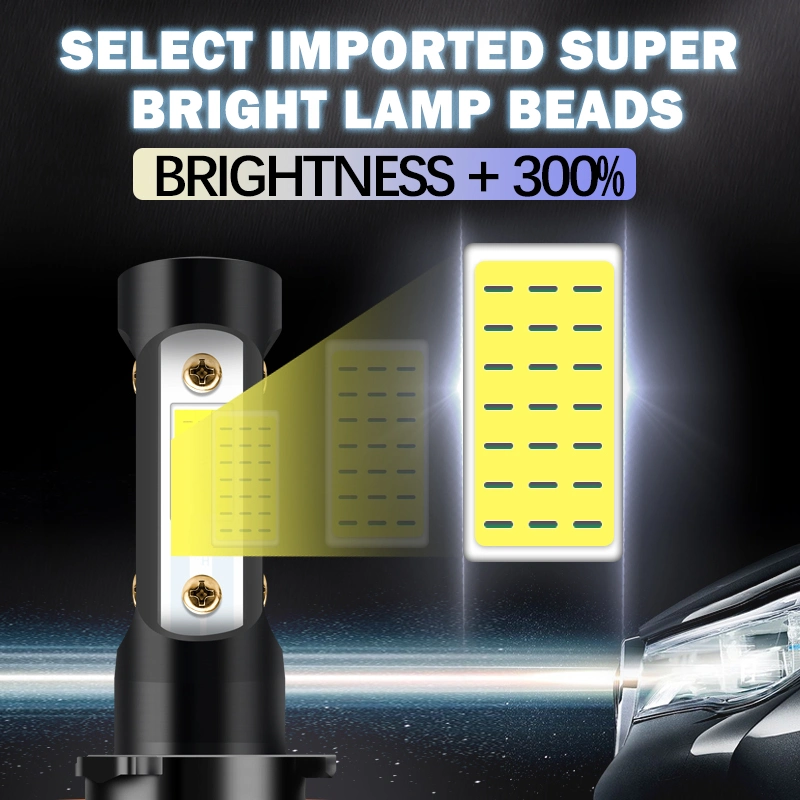 Haizg 4-Sides Car LED Light Bulb 10000lm X7 50W Auto LED Headlight