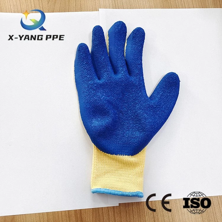 10g Seamless Rubber Hand Wrinkle Latex Coated Safety Work Gloves for General Multi Use Construction Warehouse Gardening Assembly Lands