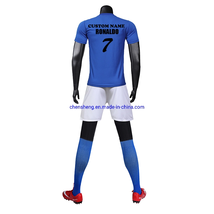 Accept Customized Blue Soccer Wear Uniform Rugby Football Wear for Men