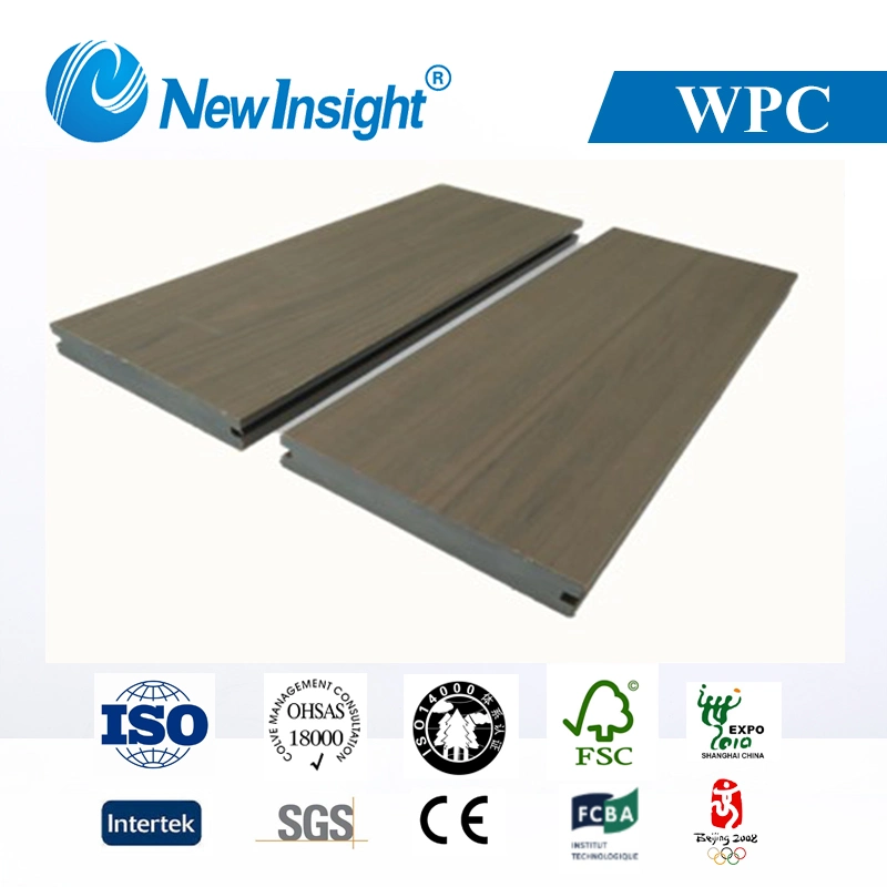 WPC Decking Wood Plastic Capped Solid Composite Flooring Board for Outdoor with CE