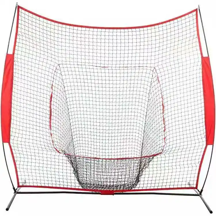 7′ X 7′ Grand col X - filet de chaussettes portable Pour le baseball et le softball, le frapper et le piching