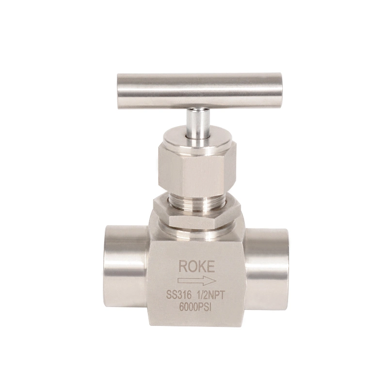 Stainless Steel SS316 1 Inch NPT or BSPT Female Thread Integral Forged Needle Valve 6000psi