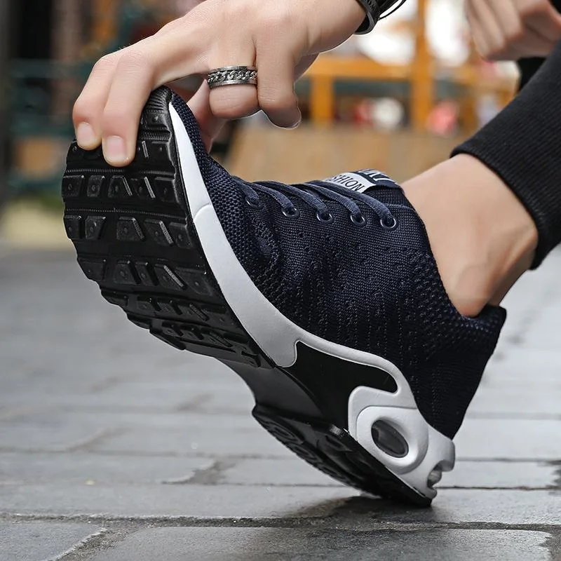 Malla transpirable de moda para hombres zapatillas de deportes estilo de caminar zapatos para correr
