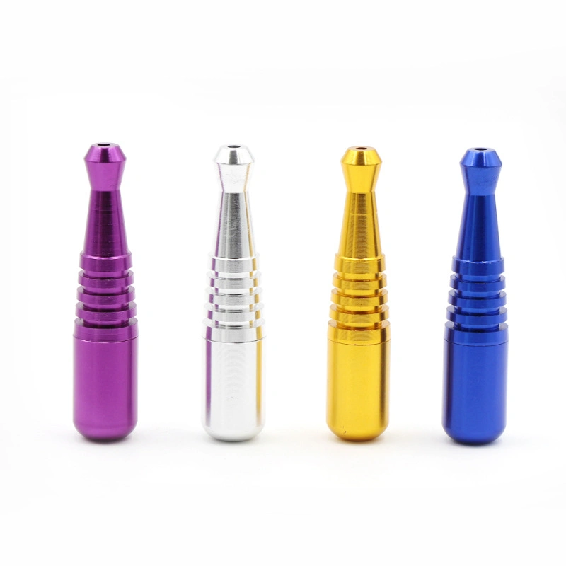 Metal Snuff Pipe Bottle Tip Multi-Color Removable Mini Rubber Nipple Snuff Pipe