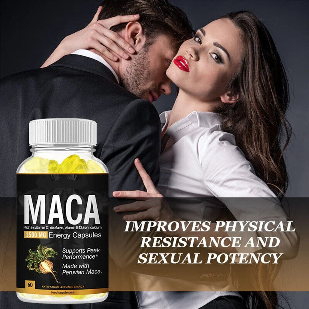 OEM Private Label Natural Herbal Healthcare Supplement Maca Root S E X Men Power Pills Energy Boost Capsules