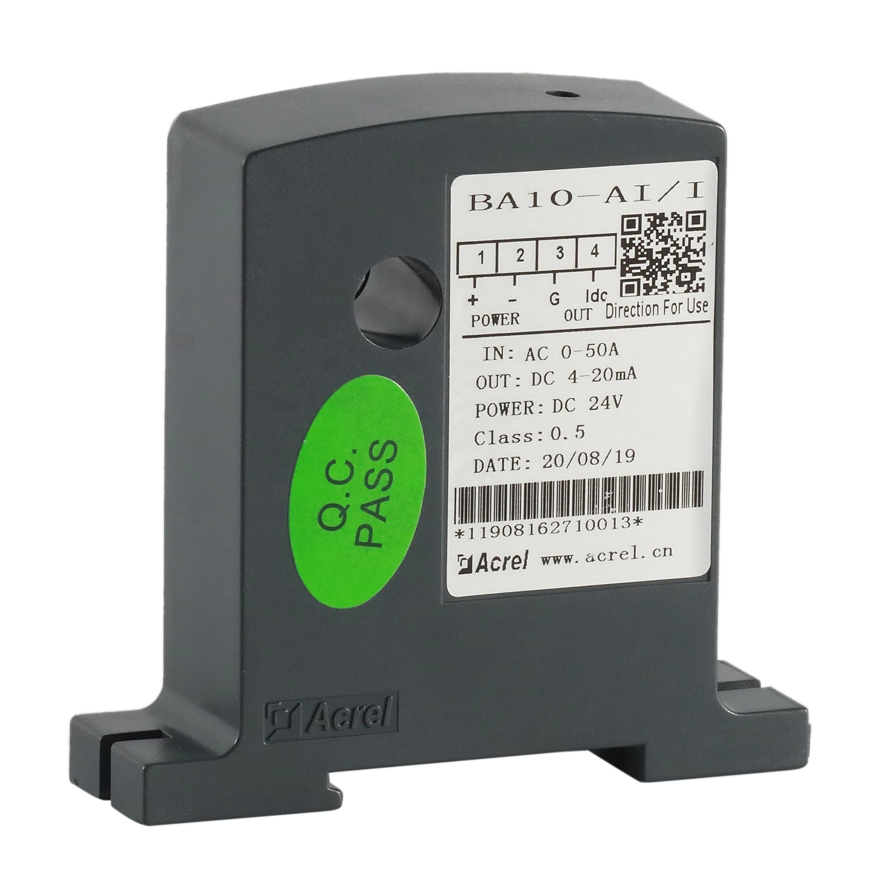 Acrel Ba10-Ai/V AC Electric Voltage Transmitters with 0-50A Input DIN Rail Installation Voltage Transducers