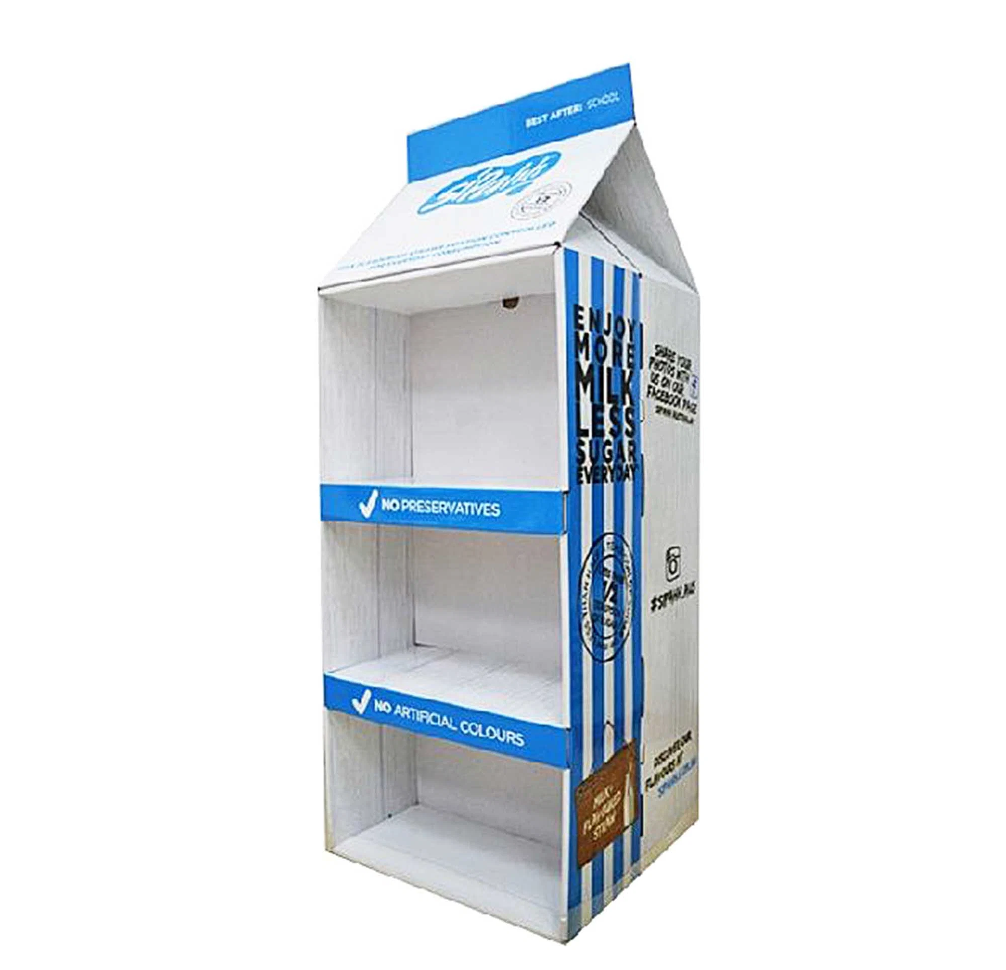 Customized Water Bottle Retail Cardboard POS Sidekick Display