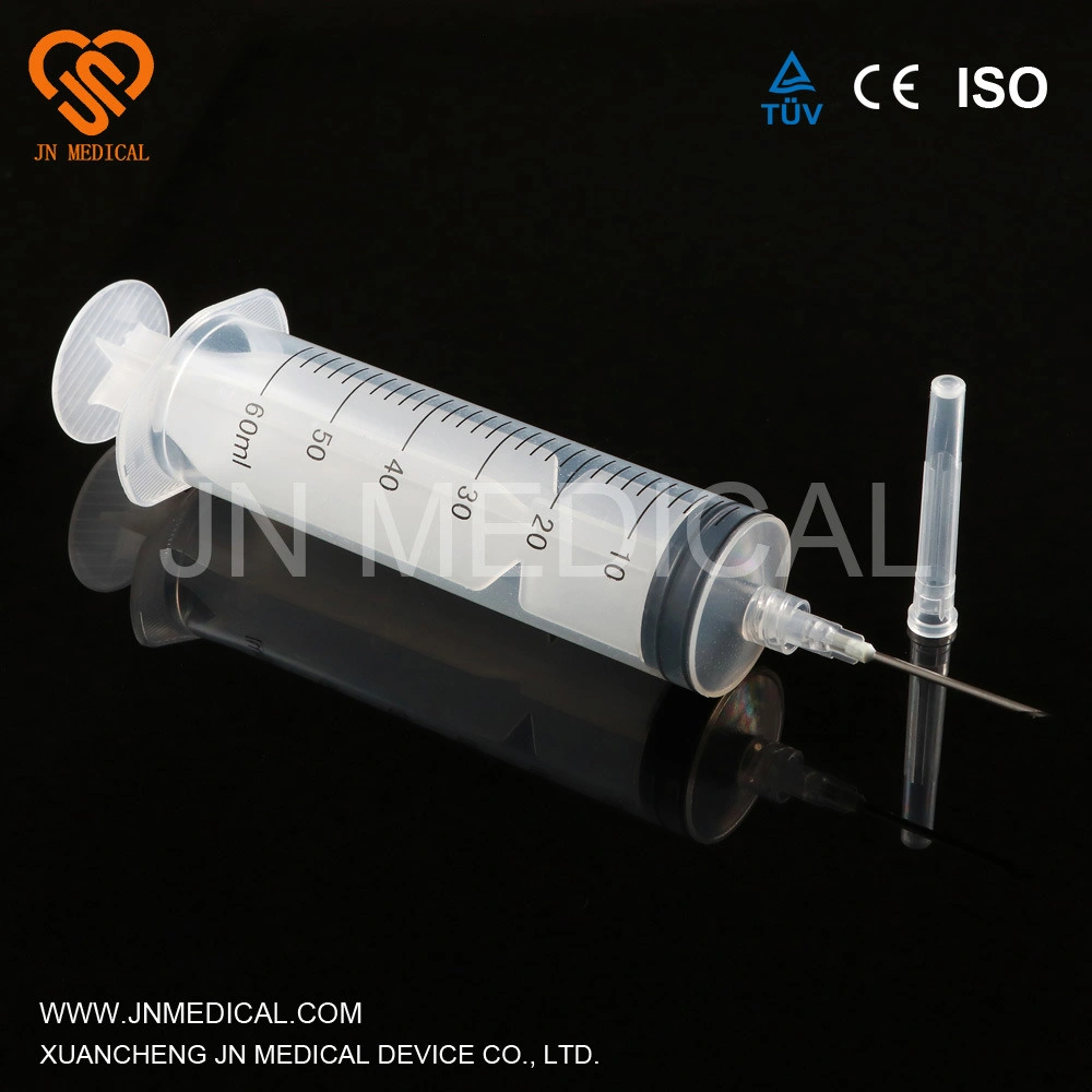 Medical Devices Luer Lock Slip Syringe 3 Parts Disposable Plastic Syringe with Needle