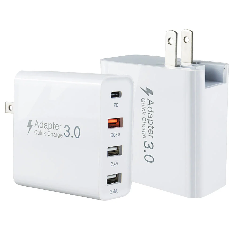 Super Charging 48W PD 30W+QC3,0+2,4A Puerto USB 4 Tipo C Cargador de pared