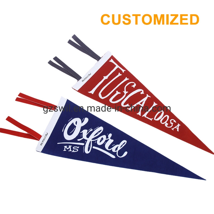 Custom Made Full Color Single Side Printing Felt Pennant Banner