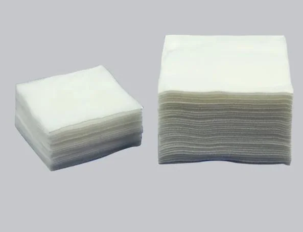 Panos de gaze médico dentário 4-Ply não tecidos 10 * 10cm de zaragatoas dentárias não tecidos Factory Direct (directo de fábrica