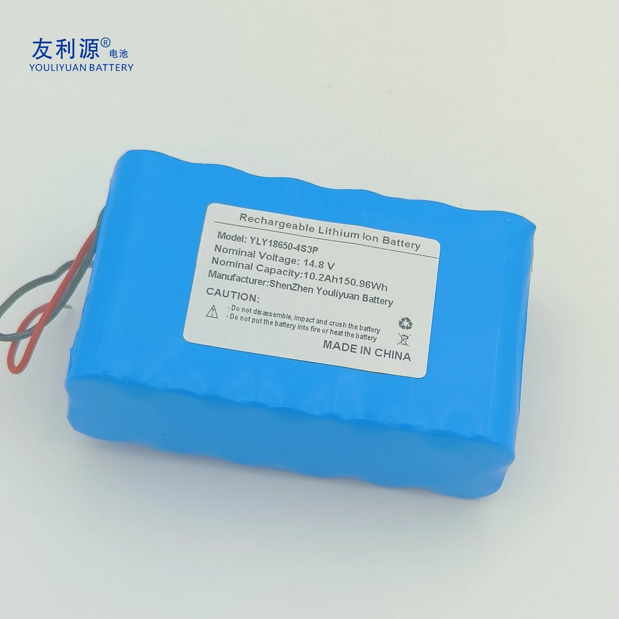 Manufacturer Factory High Capacity Cell 3400mAh 18650 4s3p 14.8V 10.2ah 150.96wh with BMS/PCB and Lead Wire for Solar LED Light/Massage Gun