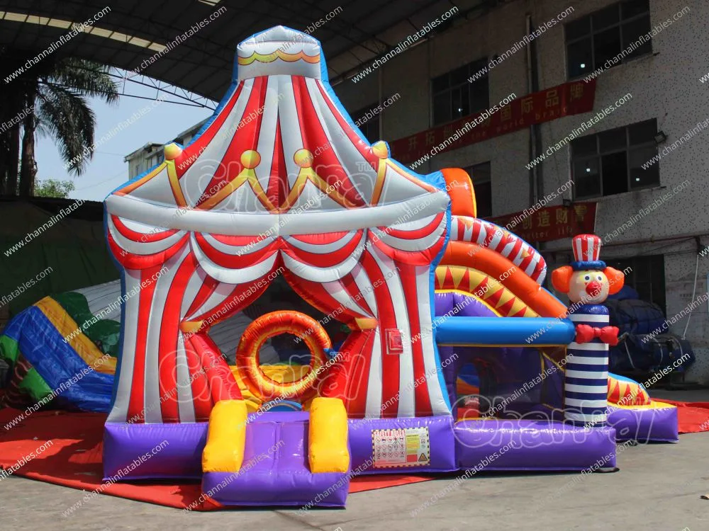 Combo de circo a cielo bola inflable de la casa de rebote rebote inflable castillo saltar de la casa