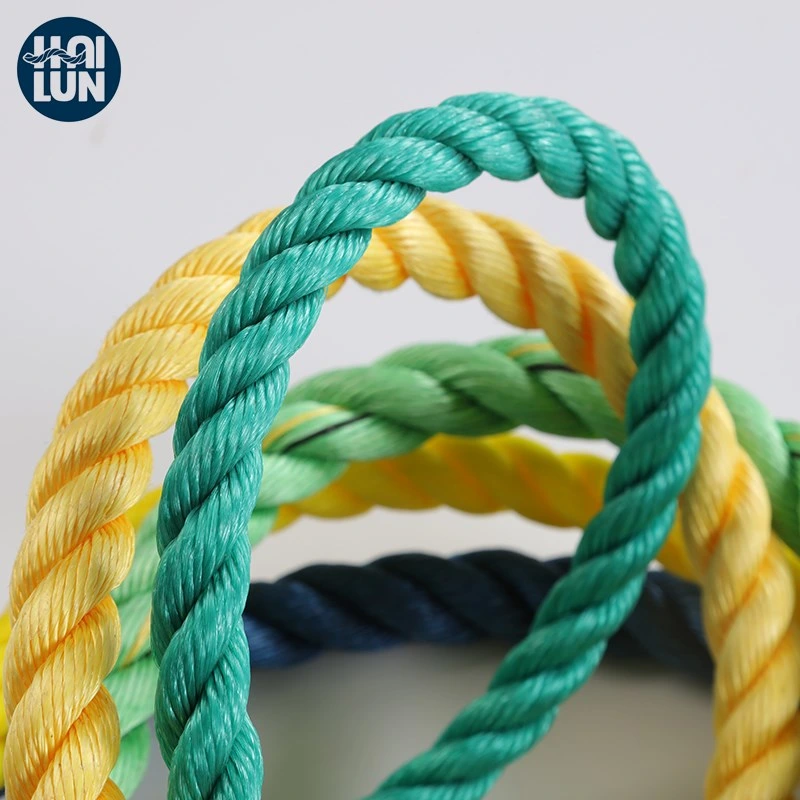 3 Strand Twisted Strong PP PE Plastic Textile Rope