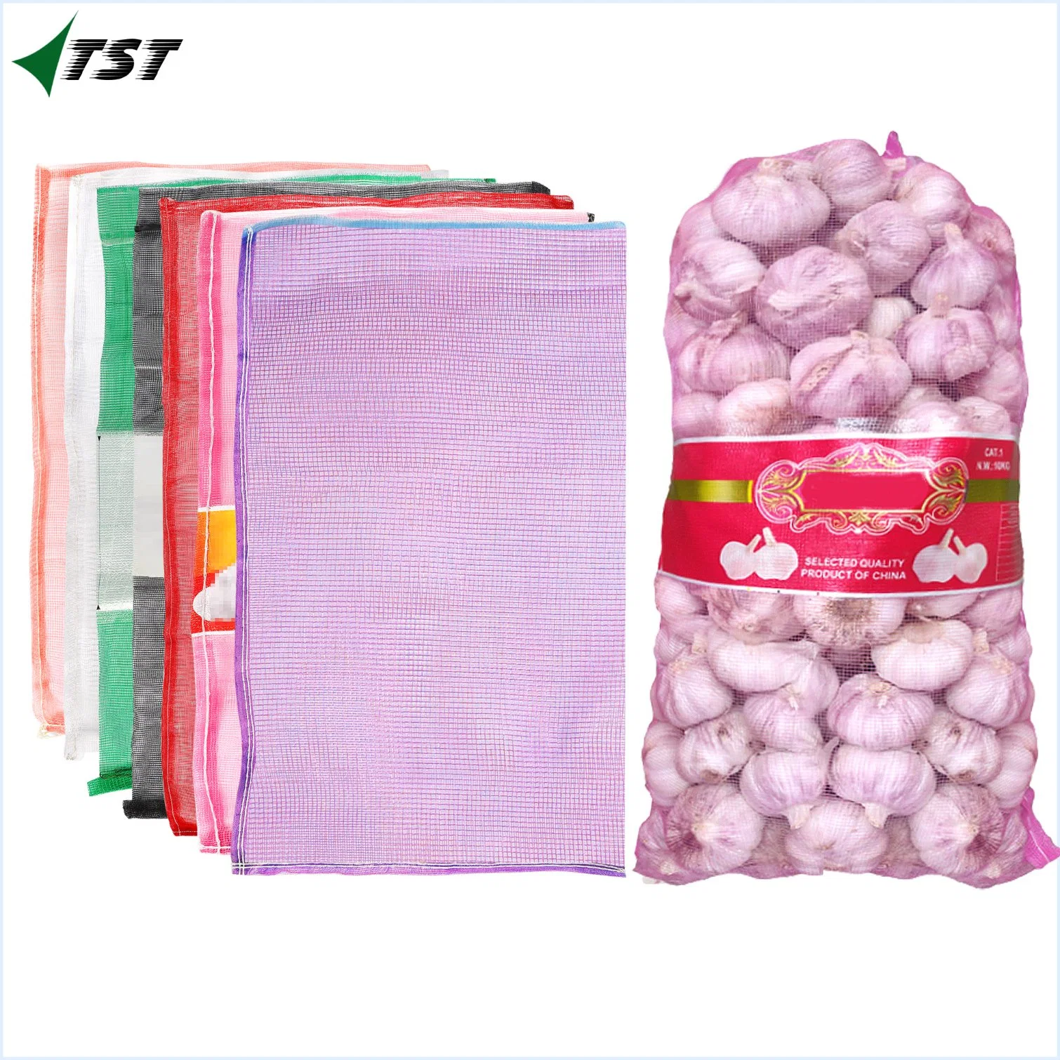 Onions Potato Firewood PP Leno Tubular Mesh Bag