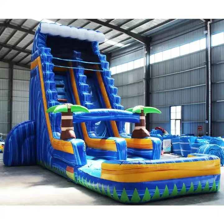 Прочные плоские водяные стекла Giant Adult Inflatable Slide