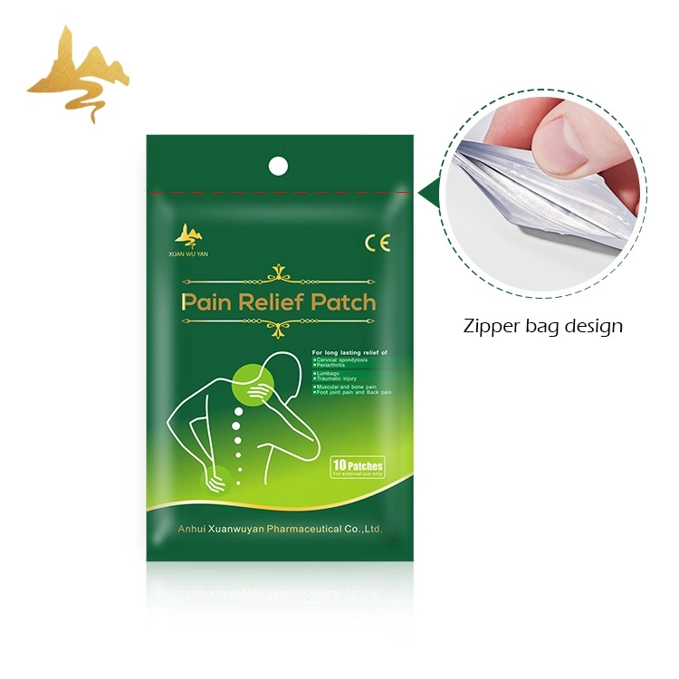 Custom Package Green Gel Non-Woven Fabric Rheumatism Pain Relief Patch