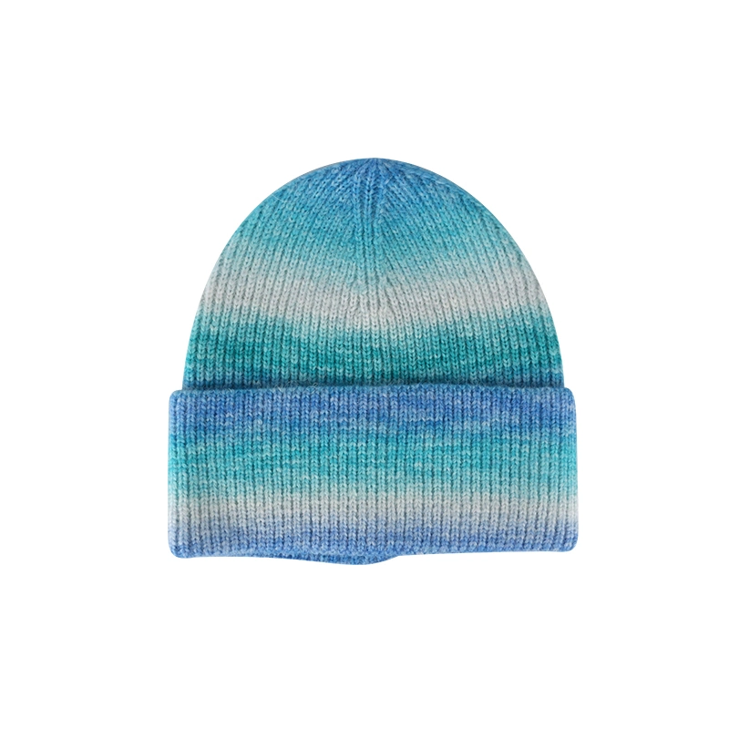 Gorro de punto de invierno personalizado Gorra moda Tie Dye Unisex Beanie