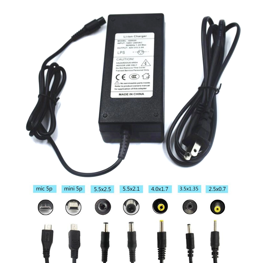 42V 2A Battery Charger for Electric Bike Electric Scooter 36V Lithium Battery Pack