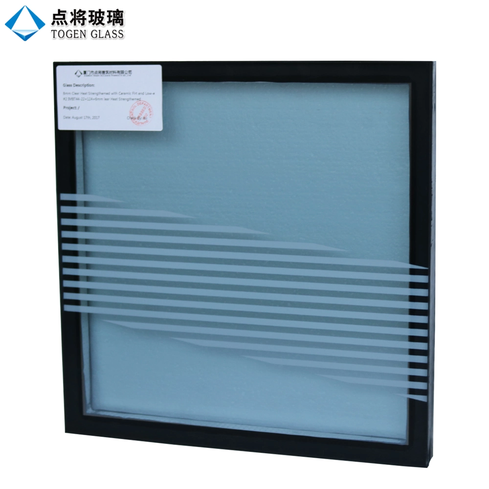 Hot Sale Reflective Structural Tempered Clear Construction Glass with Customized Design Strip Art Pattern