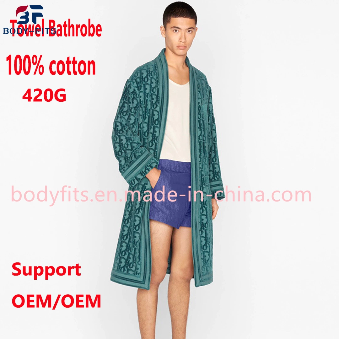 Custom Bathrobe Solid Color Bathing Robe 100% Cotton Bath Robes Luxury Bathrobes Unisex Hotel Bathrobe