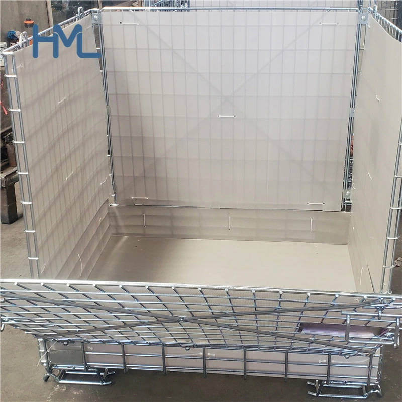 Galvanized Warehouse Durable Wire Mesh Bins for Pet Preform Storage