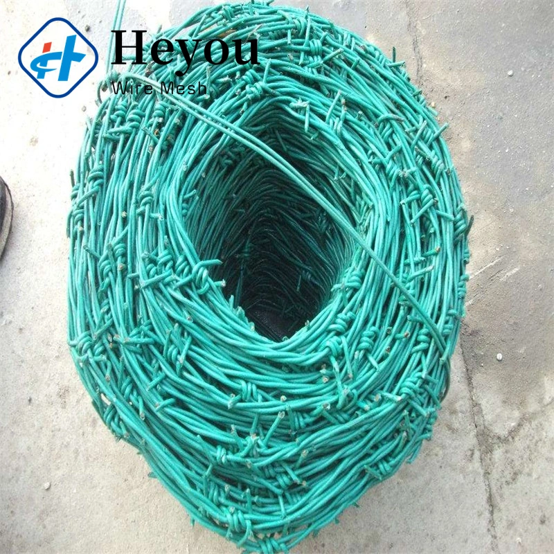 12.5 Gauge 18 Gauge Large Stock in PVC Coated Barbed Steel Wire Double Twisted Razor Barb Wire Mesh