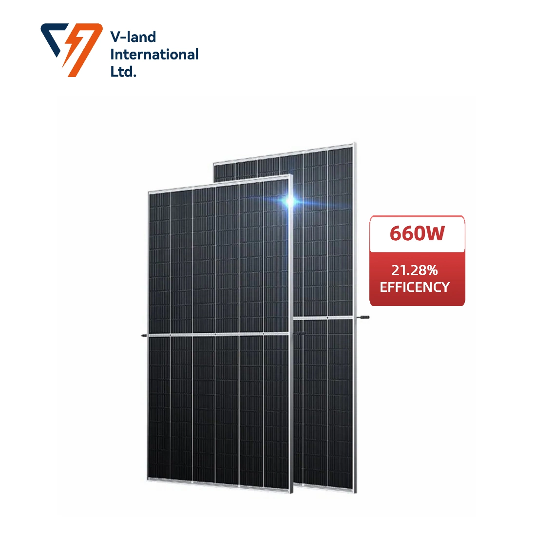 132 Cells 660W Double Glass Bifacial Mono Perc Solar Moudule