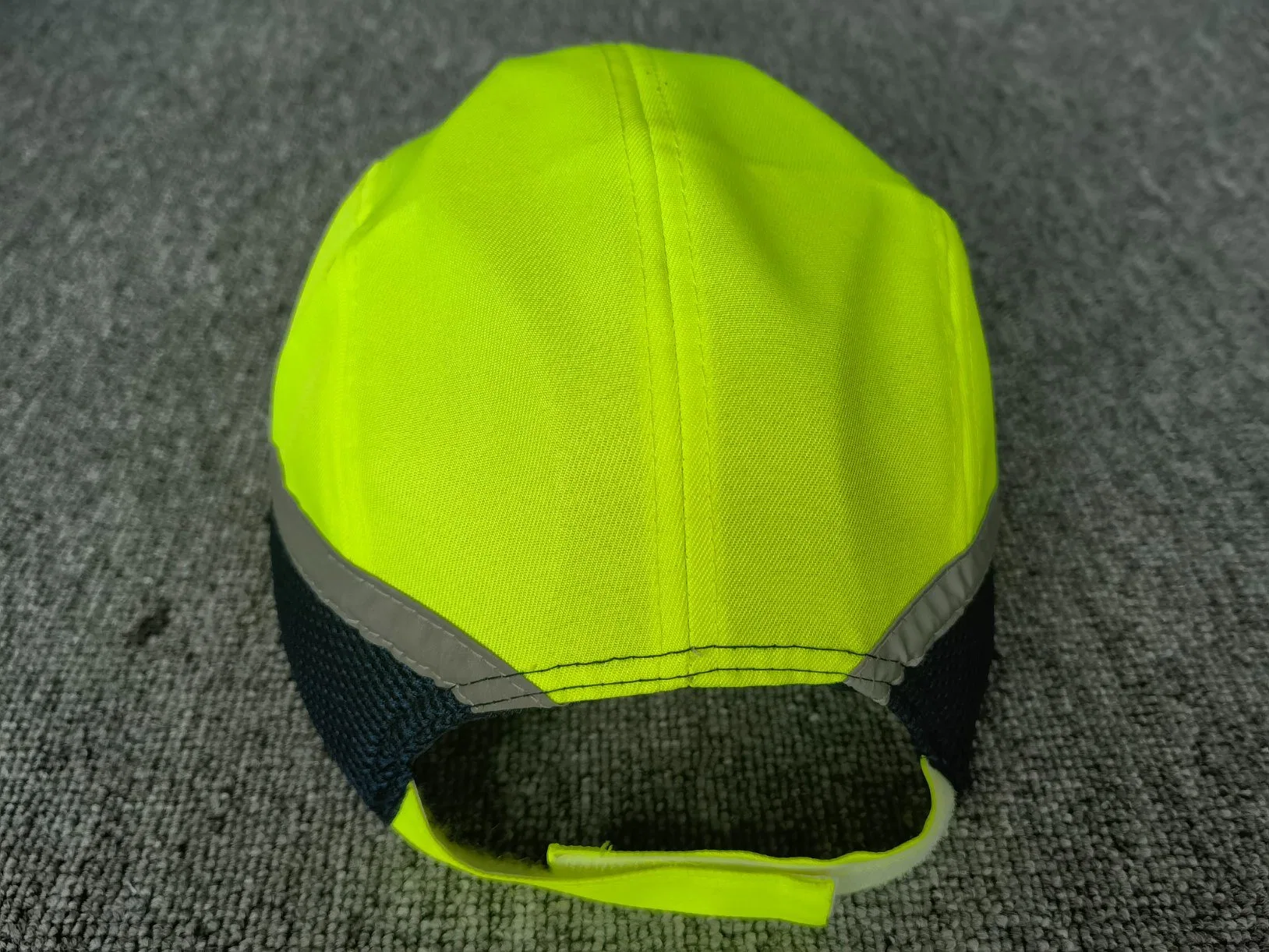 Safetree CE En812 High Vis amarillo fluorescente de poliéster reflectante Outshell Bump ABS armazón interior de plástico duro casco protector de seguridad