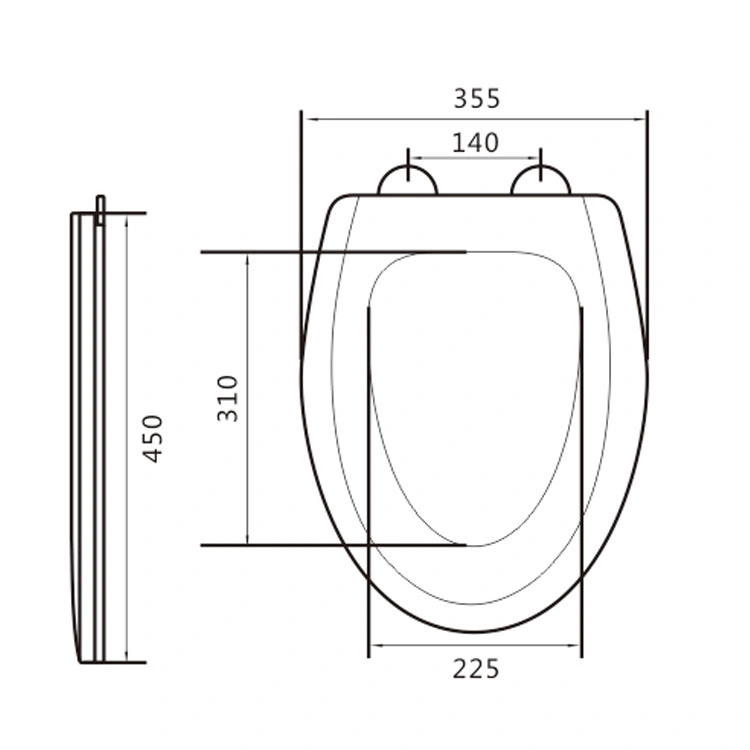 Good Quality Bathroom Slow Close PP Toilet Seat Lid