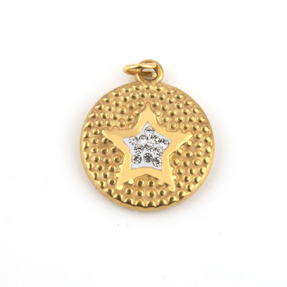 Sun Moon Pentagram Stainless Steel Pendant DIY Jewelry Accessories