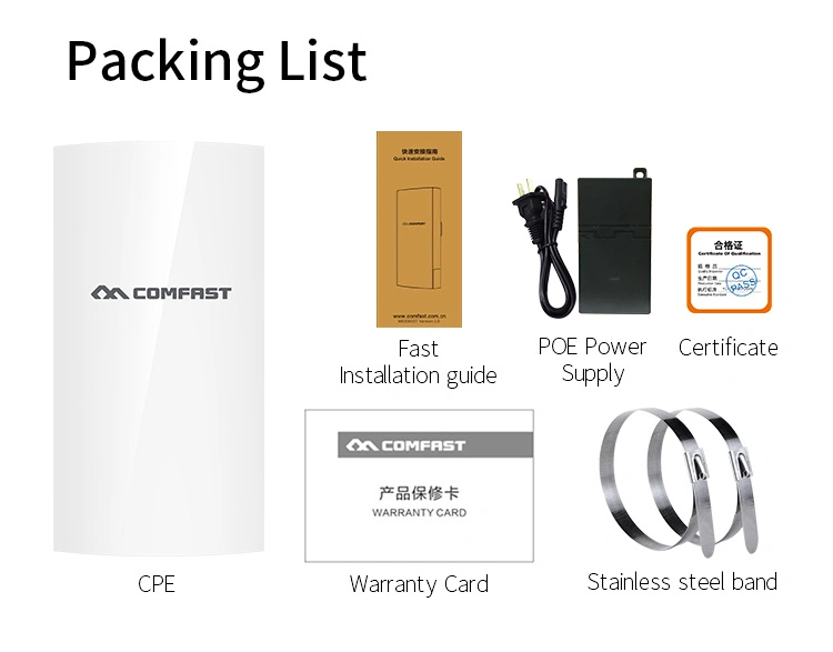 OEM/ODM CF-E130n 2,4GHz 300Mbps Red WiFi CPE Wireless Bridge Outdoor 1km