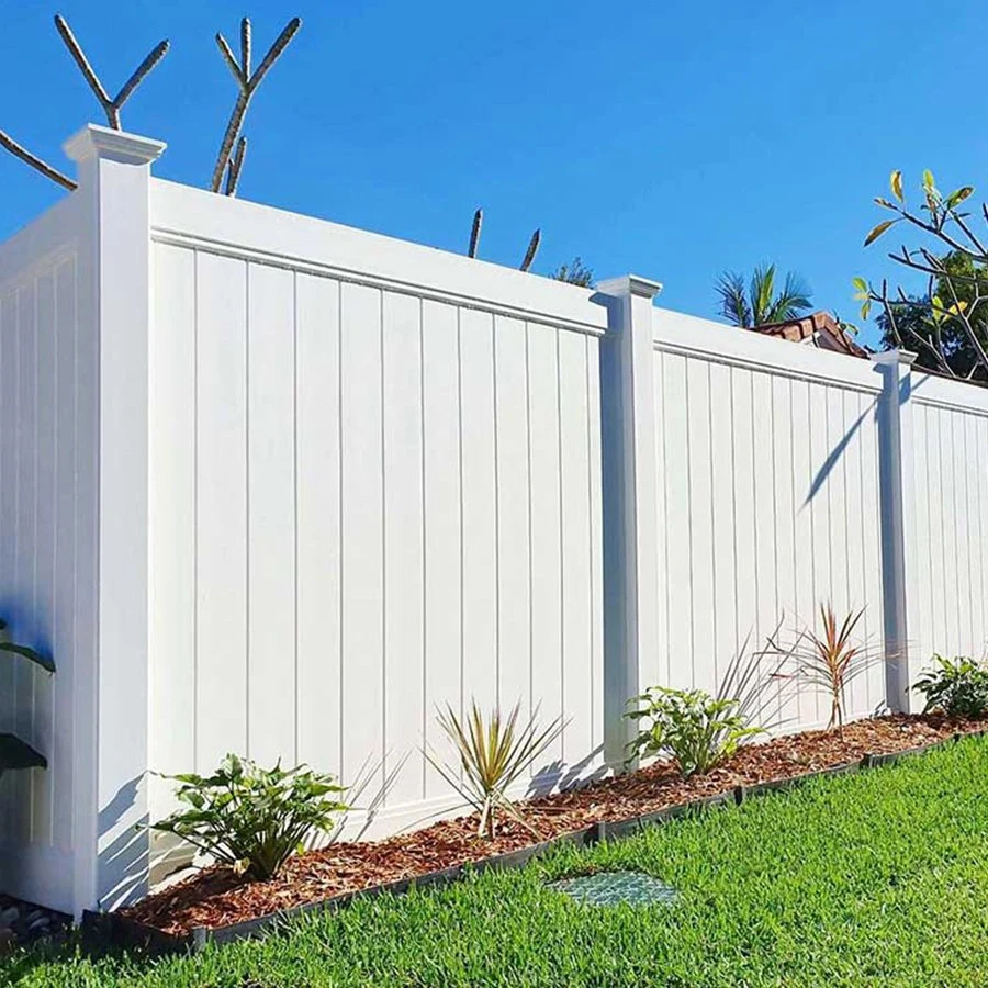 Top Quality 6FT High X8FT Wide White Vinyl PVC Privacy Fence Panels for Garden