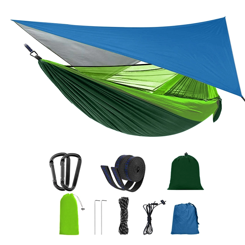 Hammock Camping Hammock Nylon Fabric Hammock with Canopy Outdoor Furniture Garden Furniture