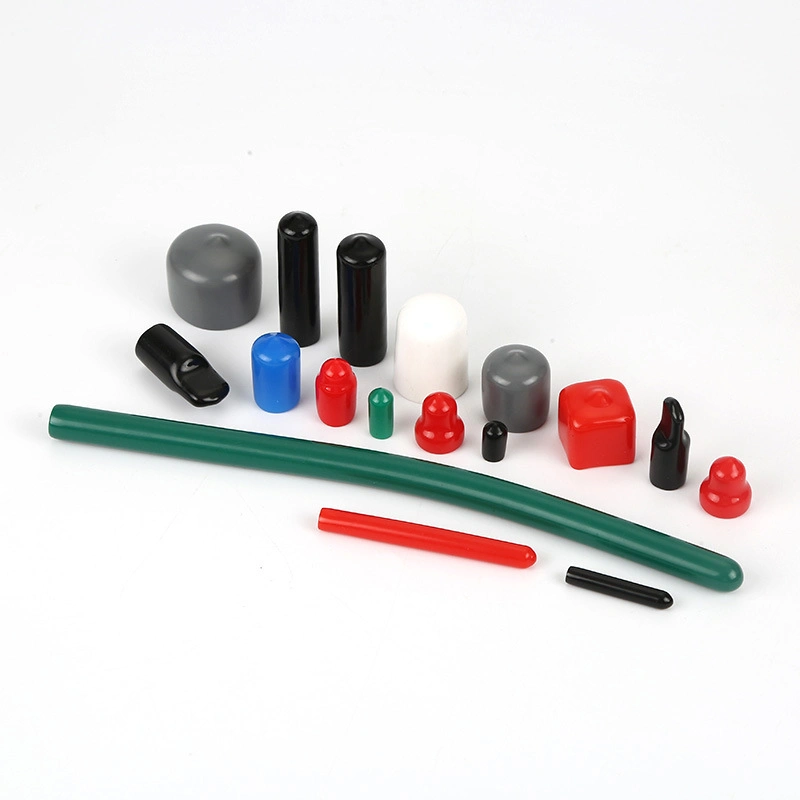 M14 protectores de extremo de caucho tapa de extremo de PVC suave, tapones de tubo de plástico flexibles rojos