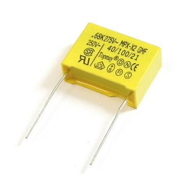 Yellow 0.1UF K 275V Metallized Polypropylene Film X2 Capacitor Tmcf18