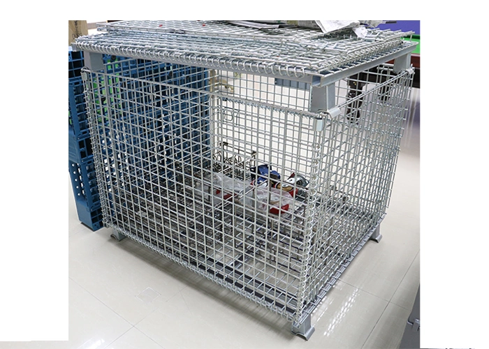 Collapsible Wire Mesh Pallet Box Cage Galvanised