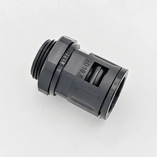 Nylon PA66 M22 Quick Connector for Flexible Corrugated Pipe Ad18.5mm M22-Ad18.5