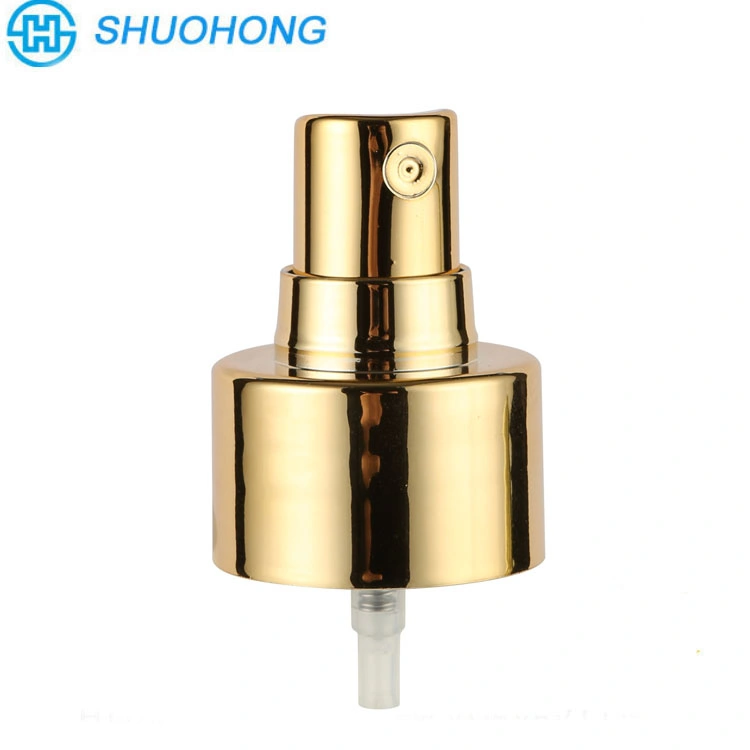 18/410 20/410 24/410 Cosmetic Lotion Pump Spray Dispenser Mister Gold Silver Rose Gold Aluminum Collar Lotion Pump Sprayer