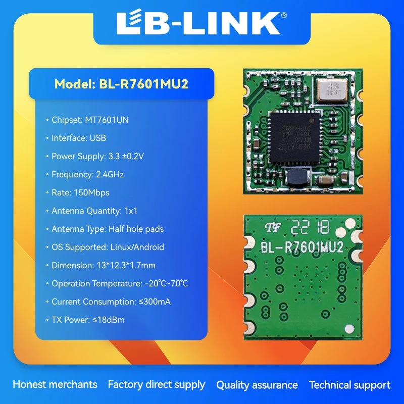 MÓDULO inalámbrico USB LB-LINK BL-R7601MU2 1T1R 802,11b/g/n WiFi4