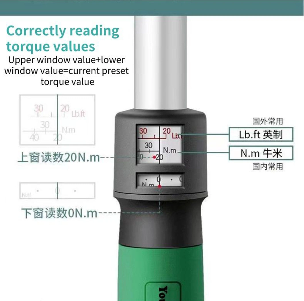 Pre Set Torque Wrench 14*18mm Drive 65-335n. M Hand Torque Wrench