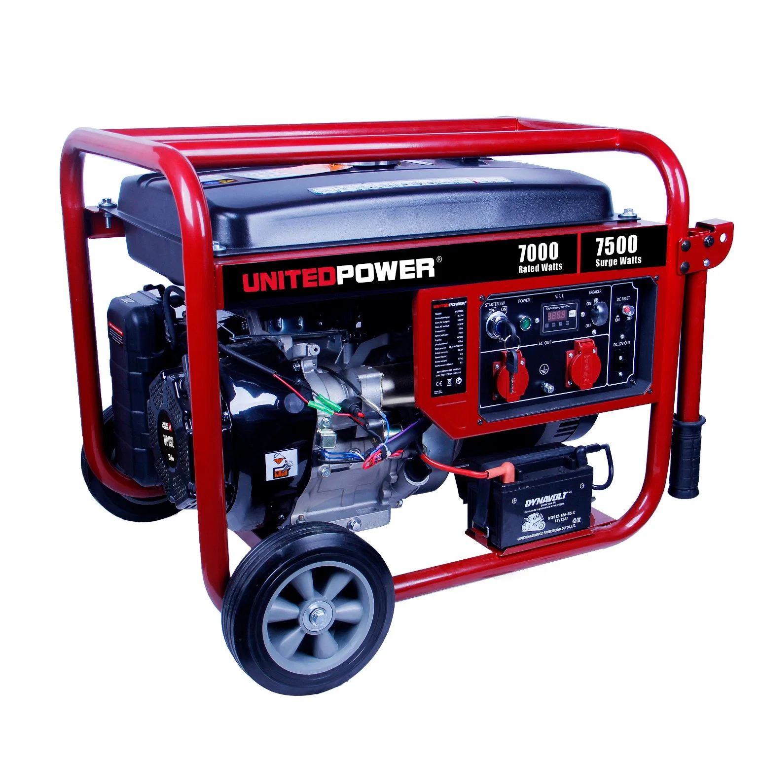 Unitedpower 7000W 7500W Silent Petrol Gas Power Portable Gasoline Generator for Home Use