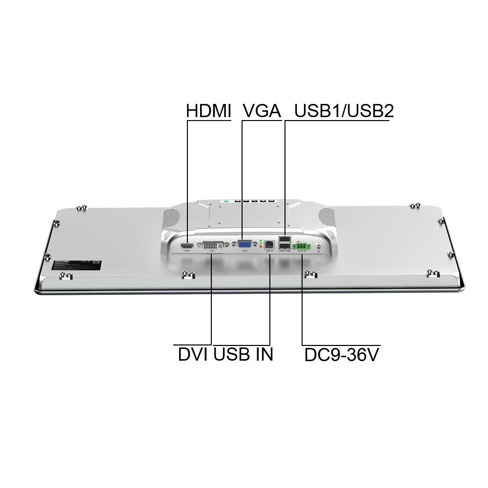 21,5 Zoll Industrie Embedded Control Panel IP65 Wasserdicht staubdicht robust Gehärtetes Glas ohne Touch Monitor medizinisches LCD-Display