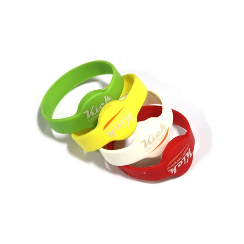 Pulseira de pulseira RFID em silicone com NFC ISO14443A de alta qualidade personalizada