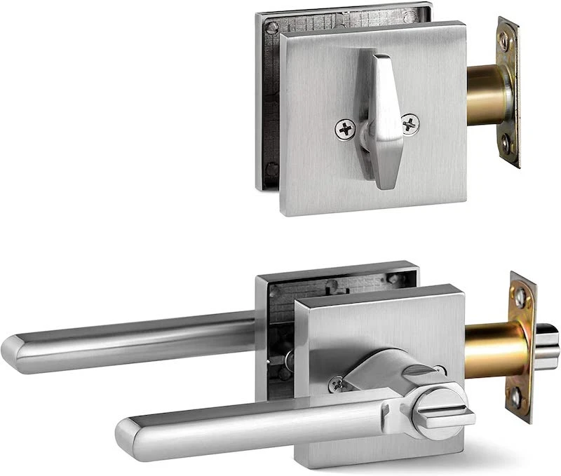 Ecurity Cylindrical Knob Door Lock Lever Handle Stainless Steel Door Key